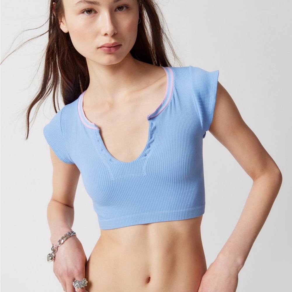 Urban Outfitters Go for Gold seamless top